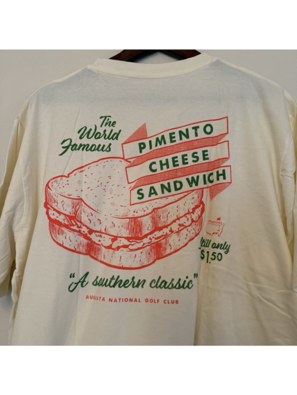 2026 Masters New Pimento Cheese Sandwich T-shirt L Large - Augusta National NEW - Picture 2 of 4